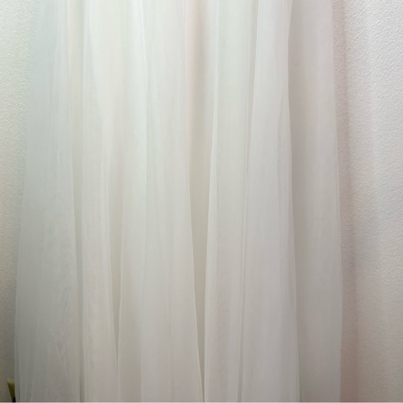 NWT Hello Molly Signal My Way Tulle Midi Dress White 8 / Large - Picture 7 of 11